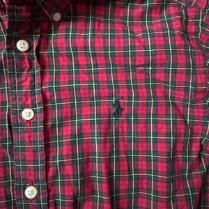 Boys Ralph Lauren Red and Green Plaid Shirt